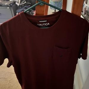 *NWOT* Men’s NAUTICA short sleeve tee, size LARGE in RED